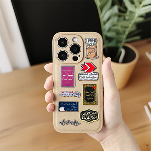 In Stock <span class=keywords><strong>di</strong></span> lettere arabe Logo adesivi In metallo per telefono con emblema decalcomanie motivo artistico islamico ornamenti accessori Souvenir del Medio Oriente - Product Image 5