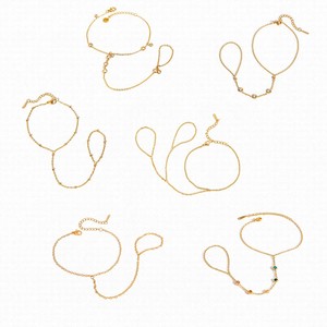 <span class=keywords><strong>Bracciale</strong></span> a catena da dito in <span class=keywords><strong>acciaio</strong></span> inossidabile ipoallergenico alla moda, anello da nocche per donna, regalo di lusso per lei - Product Image 1