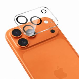 Protection d'objectif d'appareil photo HD 9H anti-rayures et anti-traces de doigts 2.5D en verre imprimé soie pleine couverture pour iPhone 17, conception personnalisée, vente en gros - Product Image 1