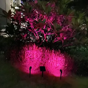RGB güneş bahçe peyzaj ışıkları çim ağacı dekorasyon RGB renk değiştirme güneş bahçe lambası açık