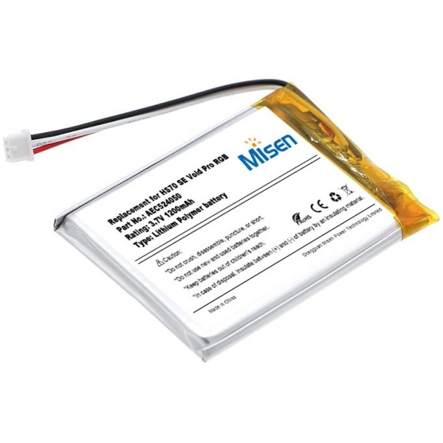 Misen High Quality 3.7V 1200mAh Lipo Rechargeable Replacement for CORSAIR HS75 XB HS70 SE Void Pro RGB Wireless Headset Battery