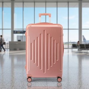 Zaino da Viaggio in ABS Oro Rosa da 28 Pollici con Texture Diamantata e Angoli Rinforzati - Product Image 3