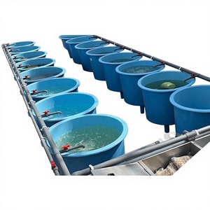 Bassin à poissons en fibre de verre, rond ou carré, pour l'élevage et l'éclosion des poissons, grand format, assemblé, personnalisable, moulé à la main - Product Image 1