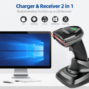 Hot 2D <strong>QR</strong> <strong>Code</strong> Barcode Scanner 2.4G+Bluetooth 70-metre Wireless Range Rapid and Precise Recognition Speed - Product Image 3