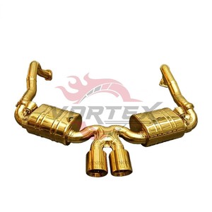 ระบบท่อไอเสียแบบ Catback สแตนเลสสีทอง Vortex สำหรับรถ Porsche Boxster & Cayman 981 2.7 3.4 พร้อมวาล์ว ติดตั้งง่าย - Product Image 3