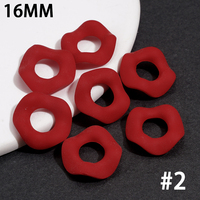 Perles à bords ondulés de 16 mm pour la fabrication de bijoux DIY, accessoires pour stylo à enfiler