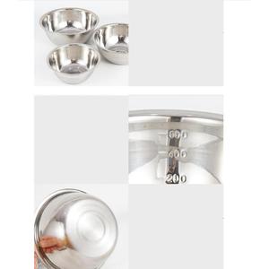 Juego de cuencos para mezclar de acero inoxidable, 3 uds., utensilios de cocina anidados de Metal que ahorran espacio para un almacenamiento eficiente - Product Image 4