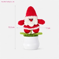 BH Fertige handgestrickte Garn-Dekoartikel für Topfpflanzen und Weihnachtsdekorationen zur Tischnutzung