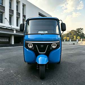 Tricycle bleu-noir tout-terrain, forte capacité de montée et haute capacité de charge, double usage pour passagers - Product Image 5