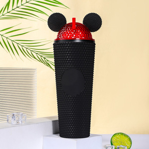 Botellas de Agua <span class=keywords><strong>con</strong></span> Diseño de <span class=keywords><strong>Mickey</strong></span> y Durian, Gran Capacidad, Color Degradado, Nuevo Diseño, Doble Capa, Plástico, Asa de Mano - Product Image 3