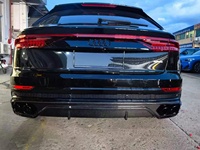 Kit carrosserie en fibre de carbone de haute qualité pour Audi Q8 2018+ au style ABT : lèvre avant, diffuseur arrière, spoiler de toit, couvre-phares antibrouillard