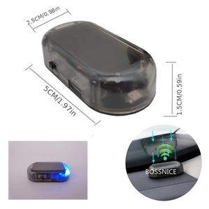 Lampe de sécurité solaire LED pour voiture, alarme factice simulée, sans fil, antivol, clignotante, lampe de camping - Product Image 5