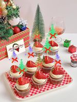 Décorations de Noël pour cupcakes et gâteaux, pics décoratifs pour cupcakes, décorations de gâteaux, fournitures pour fêtes de Noël