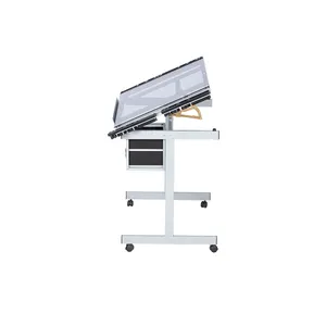 Eisdir DT2可调图形滚动绘图桌钢化玻璃顶艺术品书桌