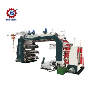 Máquina de impressão flexográfica de 8 cores para rolo de papel, máquina de impressão flexográfica de saco de papel