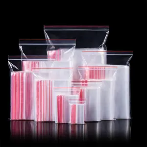 Quick shipping resealable packaging plastic clear bags in stock