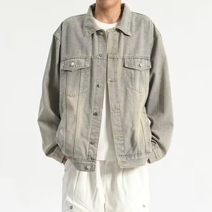 Chaqueta Bomber de Moda Otoñal, Estilo Japonés Juvenil, Cuello Artístico Harajuku, Cierre Sencillo Estándar, Chaqueta de Manga Larga para Hombre - Product Image 5