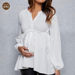 Design personnalisé Offre spéciale Vêtements d'<span class=keywords><strong>allaitement</strong></span> pour femmes Quotidien Loose Maternité Manches longues <span class=keywords><strong>Haut</strong></span> d'<span class=keywords><strong>allaitement</strong></span> - Product Image 2