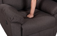Fauteuil inclinable pivotant avec massage et éclairage LED, revêtement en tissu technique, structure métallique, télécommande pour salon