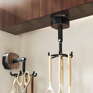 Estante Giratorio de Cocina con Ventosa de 180 Grados, Soporte de Pared para Almacenar Ollas, Palas y Cucharas, Sin Necesidad de Perforar Agujeros - Product Image 1