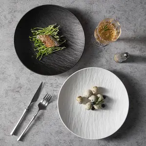 Colorful Tableware Cooking Dish Speciality Pasta Steak Plate Kitchen Solid Sushi Plate Snack Dessert Dishes Ceramic Plate