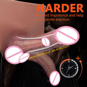BEIXIU Dildo a Doppia Testa con Cinturino, in Silicone, per Eiaculazione, Plug Vaginale, Cavo, per Masturbazione, Indossabile, Manicotto per Ingrandimento del Pene, Impermeabile - Product Image 5