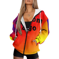 Nouvelle Collection Pâques 2026 : Sweat-shirt Zippé Ample pour Femme, Imprimé Hawaïen Tendance Pasifika, Style Décontracté Automne, Personnalisable