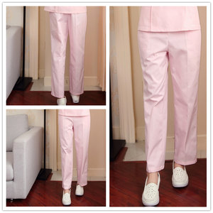 <span class=keywords><strong>Pantalon</strong></span> d'infirmière personnalisable pour <span class=keywords><strong>femme</strong></span> en tissu tricoté polyester/coton <span class=keywords><strong>blanc</strong></span>, tenue de travail pour l'automne et l'hiver - Product Image 2