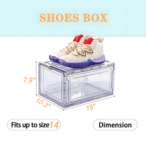 Classic Transparent <b>Stackable</b> Magnetic Side Opening Large <b>Storage</b> Box Thickened <b>Container</b> for Shoes Toys Side Opening - Product Image 2