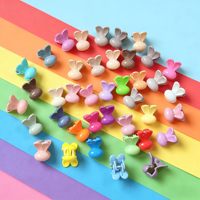 Mini pinces à cheveux couronne de 3 cm, faites à la main en résine, accessoires de coiffure princesse pour bébés filles, pinces à tresses en vrac