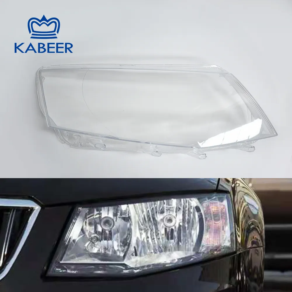 Car Front Headlight Cover For Sko.da Octavia 2015-2017 Auto Headlamp Lampshade Lampcover Head Lamp light Covers glass Lens Shell