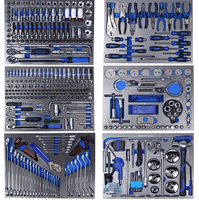 Ensemble de 424 outils de réparation automobile en acier au carbone, avec chariot à tiroirs mobile et coffret de rangement robuste pour mécaniciens