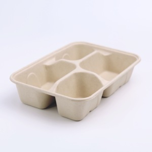 Para ir Bagazo de caña de azúcar Embalaje 2 3 4 Compartimentos Arroz Bento Desechable Restaurante <span class=keywords><strong>Take</strong></span> <span class=keywords><strong>Away</strong></span> Contenedor de comida Fiambrera - Product Image 3