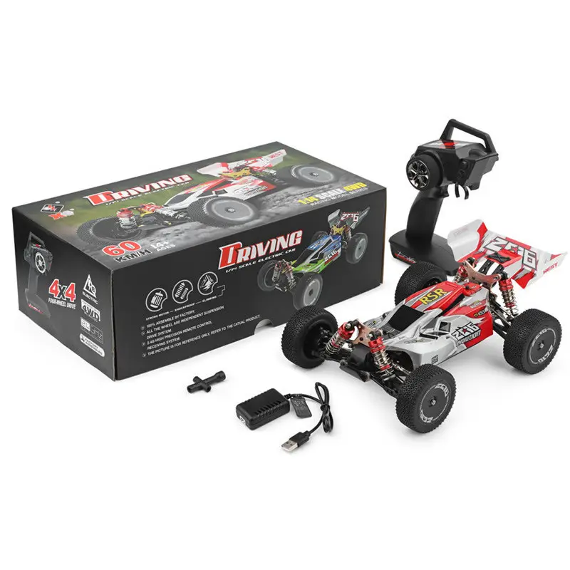 WLtoys — Buggy RC haute vitesse, châssis métallique, échelle 144001 1/14, 4WD