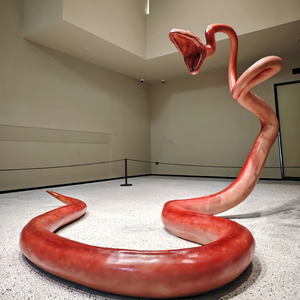 Installazione Artistica Personalizzata per Interni <span class=keywords><strong>di</strong></span> Gallerie d'Arte, Scultura <span class=keywords><strong>di</strong></span> Serpente Illuminata su Rete, Statua Gigante <span class=keywords><strong>di</strong></span> Cobra Luminosa per Festival - Product Image 6