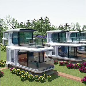 Sang trọng hiện đại thép kính prefab nhà không gian thuận tiện viên nang cabin thân thiện với môi trường di động Homestay du lịch prefab khách sạn - Product Image 3