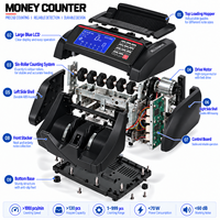Compteur de billets de banque à grand écran LCD 2831C, machine de comptage automatique rapide avec détection UV MG IR pour banque et bureau