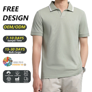 <span class=keywords><strong>Chemise</strong></span> pour <span class=keywords><strong>homme</strong></span>, coupe ajustée, en piqué, manches courtes, col ouvert, poignets côtelés, style golf décontracté, colorée, taille XL, été - Product Image 1