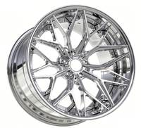 Jantes forgées 18-22 pouces concaves à déport profond, accessoires pneus, chrome, 3 pièces, Beadlock, pour voitures particulières