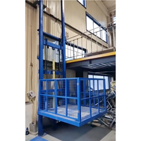 Rail de guidage unique Petit élévateur à cargaison Capacité de 2 tonnes Ascenseur mural pour entrepôt