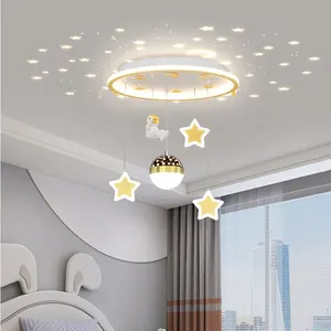 LED 42W Astronaut Star Sky Top Design Ceiling Light 40*45CM Modern Kids Bedroom Pendant Lights Dimmable LED Ceiling Lights