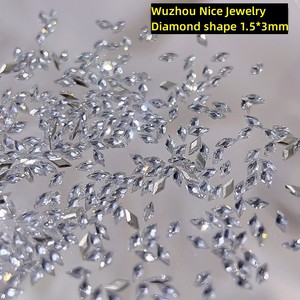 5A Zircon diamant forme perceuse ornement 3D <span class=keywords><strong>en</strong></span> forme d'<span class=keywords><strong>ongle</strong></span> grand <span class=keywords><strong>verre</strong></span> moyen 100 Pack pour Nail Art ornementation ongles strass - Product Image 6