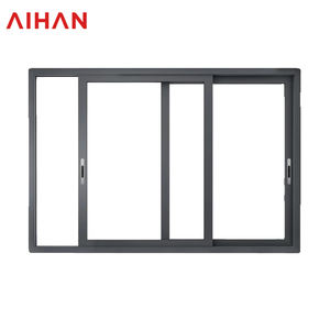 AIHAN Marco Delgado moderno Ventana corredera de aluminio Vidrio grande <span class=keywords><strong>para</strong></span> Vista máxima Patrón de apertura horizontal - Product Image 1