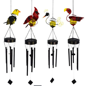 Campana de Viento Solar con Forma de Pájaro Cardenal, Lámpara Decorativa LED para Jardín, Lámpara de Hierro con Energía Solar para Paisajes - Product Image 5