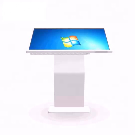 ELON Monitor Multi Touch Screen Floor Stand Display Advertising Lcd Information Interactive Kiosk for Hotel Bank Shopping Mall
