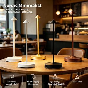 Lampu Meja Jamur Modern LED Isi Ulang Tanpa Kabel Portabel untuk Dalam & Luar Ruangan, Lampu Aksen Dekoratif Restoran - Product Image 6