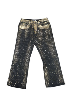 Custom Silver Wax Bronce Wax Color Denim Jeans - Product Image 2