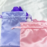 Sac cadeau en satin à cordon personnalisé avec logo imprimé, écologique, recyclable, biodégradable, doux, durable, réutilisable, jetable