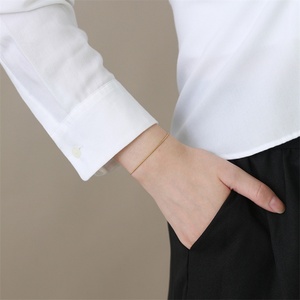 Bracelet Chaîne Serpent en Acier Inoxydable Plaqué Or Style Ins Simple et Tendance - Product Image 4