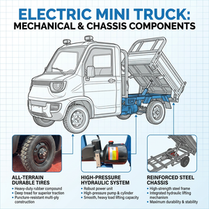 Camion de <span class=keywords><strong>transport</strong></span> électrique agricole tout-terrain, véhicule utilitaire électrique ATV, nouveau modèle 2026, utilisation en montagne, véhicule utilitaire électrique à quatre roues - Product Image 4